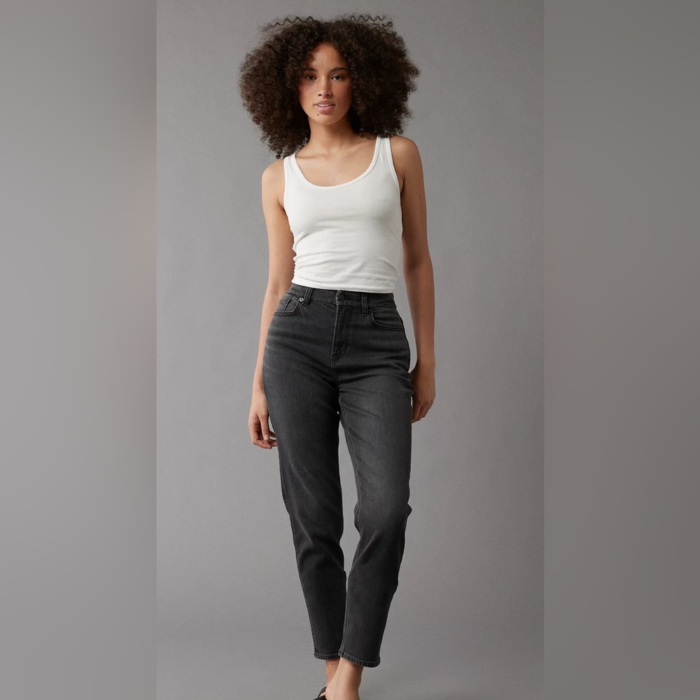 AE stretch curvy mom jean